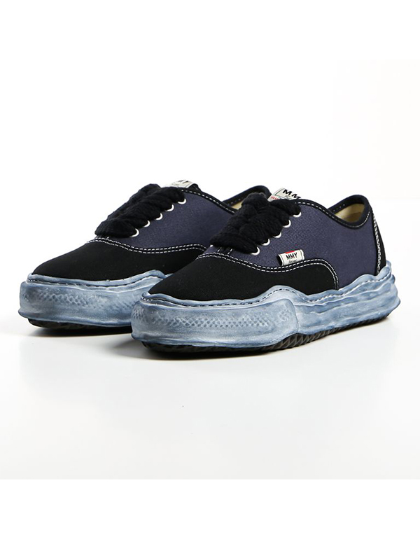 Maison MIHARA YASUHIRO BAKER OG Sole Over-Dyed Canvas Low-top Sneaker BLACK