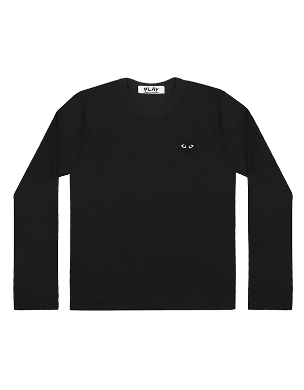 COMME DES GARCONS PLAY BLACK HEART LONG SLEEVE T-SHIRT (BLACK)