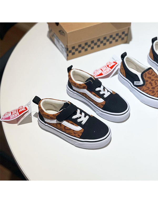 VANS KIDS OLD SKOOL BROWN LEOPARD