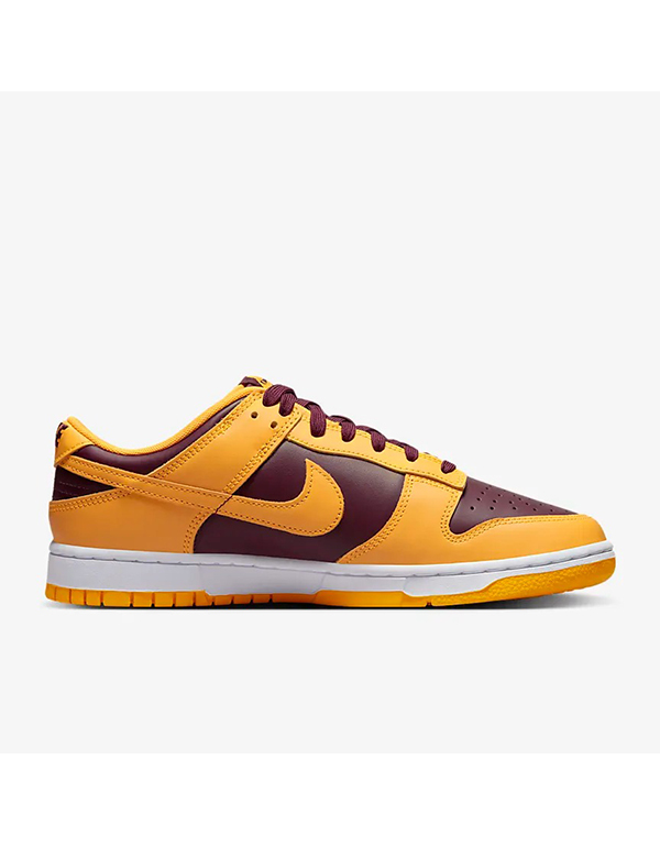 NIKE DUNK LOW RETRO UNIVERSITY GOLD AND DEEP MAROON