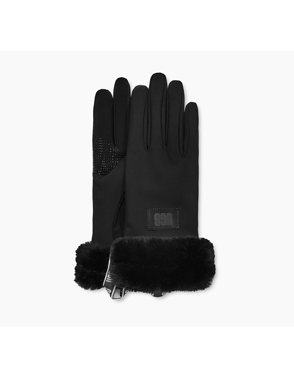 UGG STRETCH FAUX FUR GLOVE BLACK