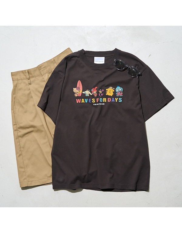 SANRIO HELLOKITTY SUMMER CHARACTER T=SHIRT 2COLOR