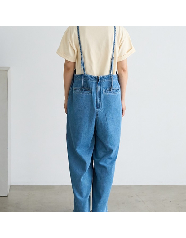 FREAKS STORE SUMMER V-NECK DENIM SALOPETTE