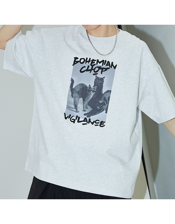 FREAKSTORE THREE CATS ANIMAL PRINT TEE LIMITED EDITION 3COLOR