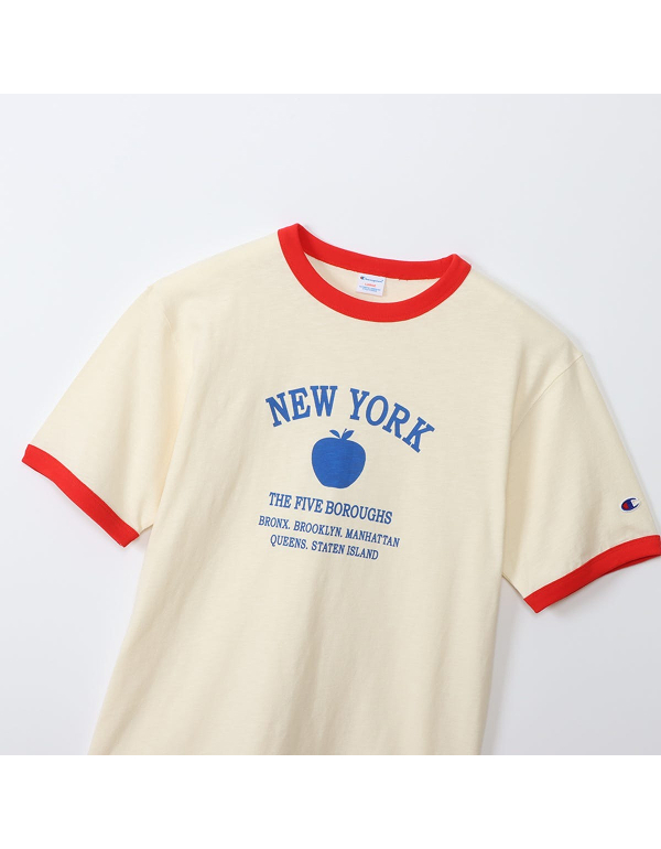 CHAMPION MENS SHORT SLEEVE RINGER T SHIRT 25SS C3 B330