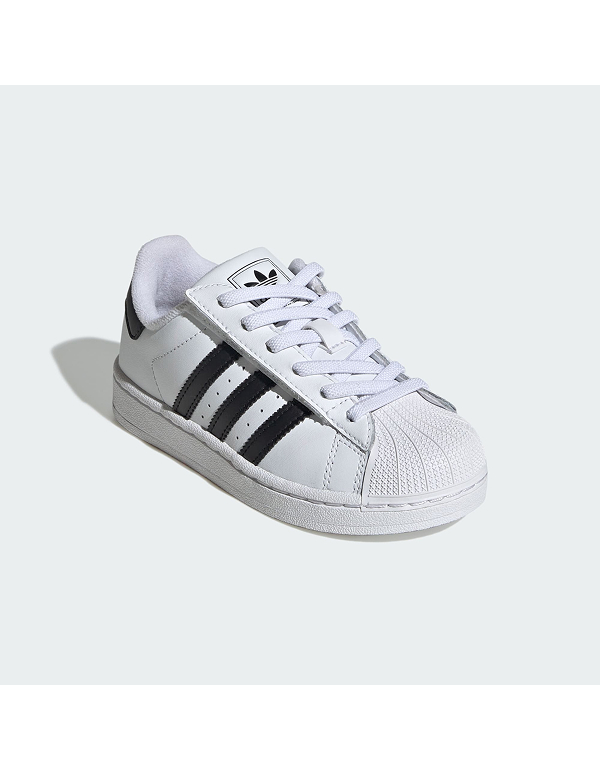 ADIDAS KIDS SUPERSTAR II COMFORT CLOSURE ELASTIC LACE SHOES 2COLOR