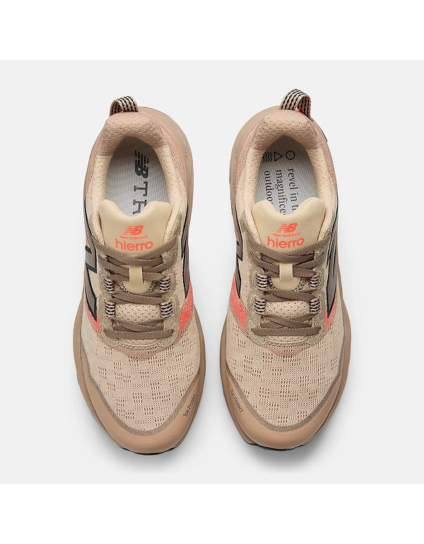 NEWBALANCE FRESH FOAM X HIERRO V9 DESERT CLAY WITH EARTH SHADOW AND URGENT RED