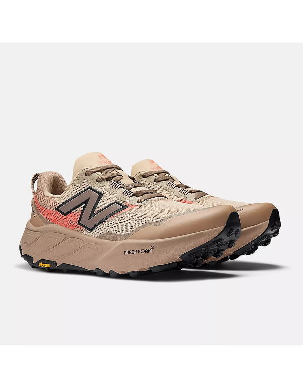 NEWBALANCE FRESH FOAM X HIERRO V9 DESERT CLAY WITH EARTH SHADOW AND URGENT RED