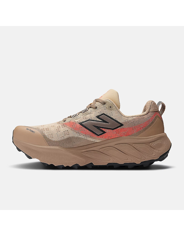 NEWBALANCE FRESH FOAM X HIERRO V9 DESERT CLAY WITH EARTH SHADOW AND URGENT RED