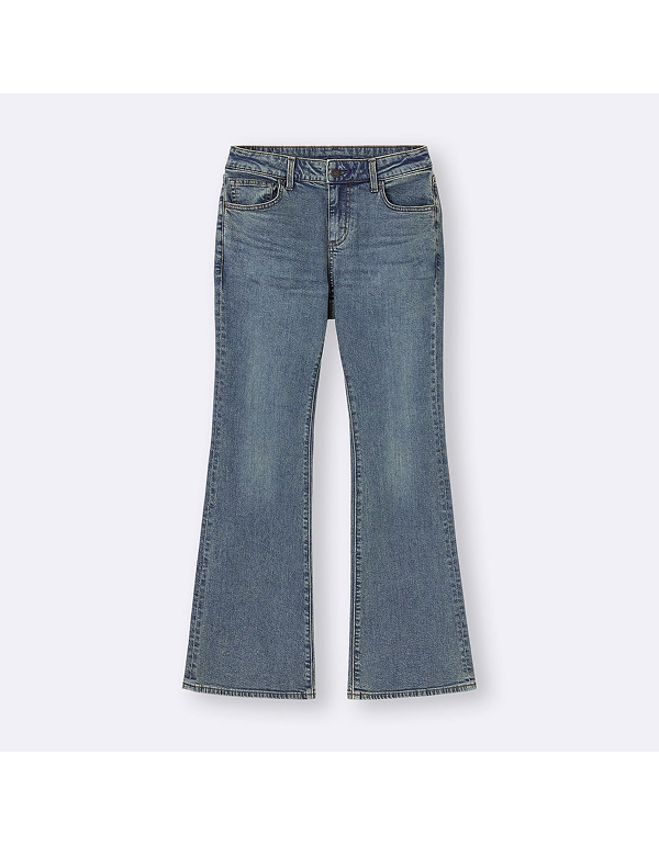 GU WOMEN SLIM FLARE JEANS BOOTCUT STYLE 4COLOR