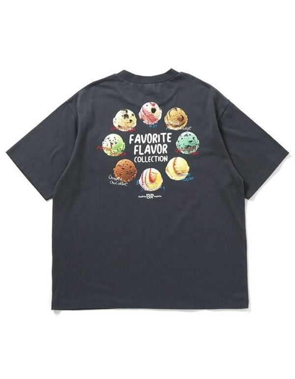 BREEZE X BASKINROBBINS31 UNISEX FLAVOR BORDER T SHIRTS 2COLOR
