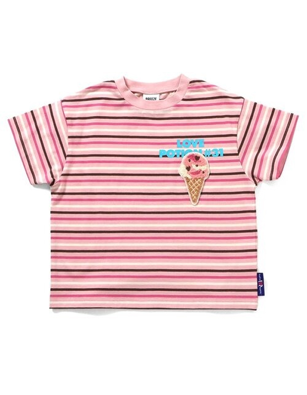 BREEZE X BASKINROBBINS31 KIDS FLAVOR BORDER T SHIRTS 4COLOR