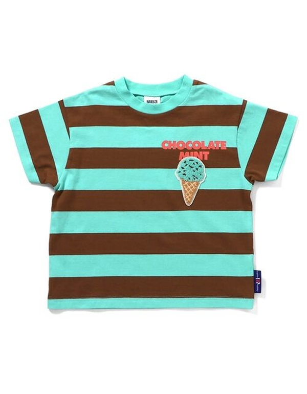 BREEZE X BASKINROBBINS31 KIDS FLAVOR BORDER T SHIRTS 4COLOR