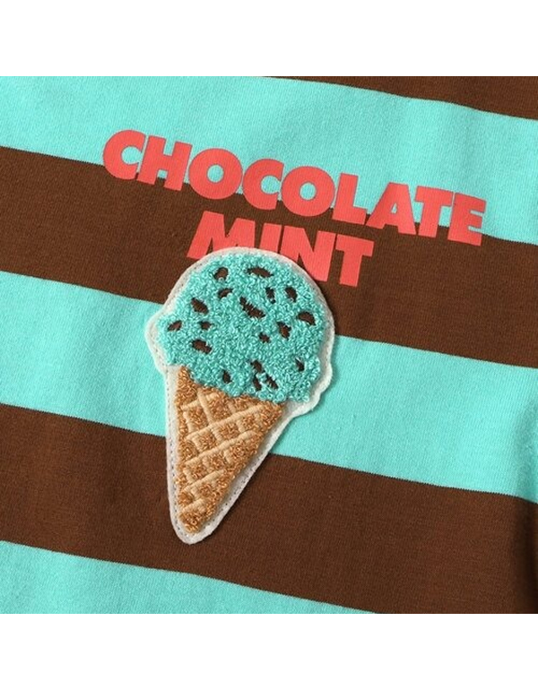 BREEZE X BASKINROBBINS31 KIDS FLAVOR BORDER T SHIRTS 4COLOR