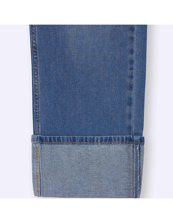 GU GIRLS TURN-UP JEANS JR NT+E