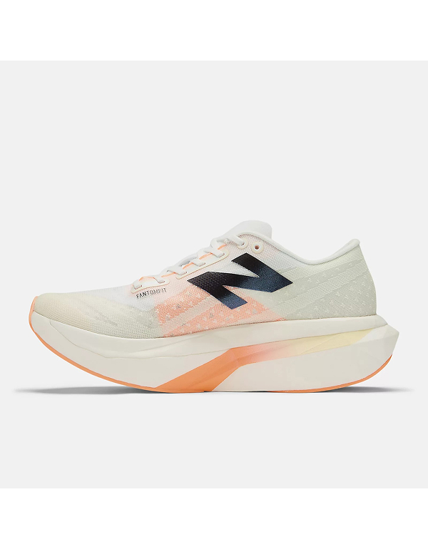 NEWBALANCE WOMEN FUELCELL SUPERCOMP ELITE V4 WHITE WITH ANGORA AND HOT MANGO