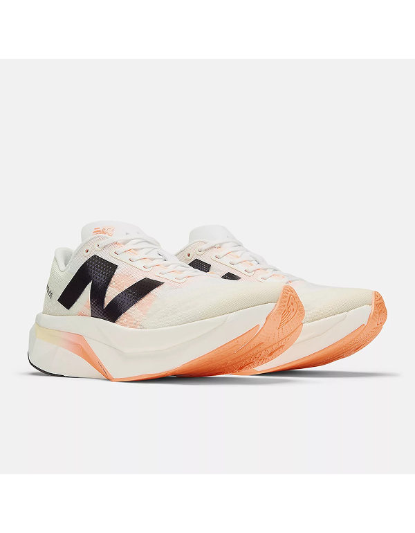 NEWBALANCE WOMEN FUELCELL SUPERCOMP ELITE V4 WHITE WITH ANGORA AND HOT MANGO