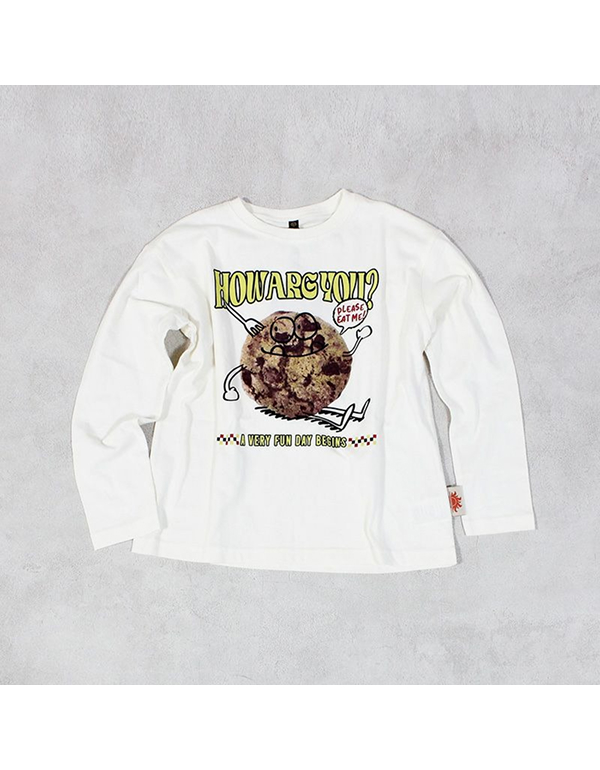 MARKEYS PRINT LONG SLEEVE TEE WITH STAIN RESISTANT FINISH 6COLOR