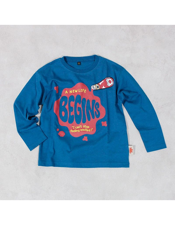 MARKEYS PRINT LONG SLEEVE TEE WITH STAIN RESISTANT FINISH 6COLOR