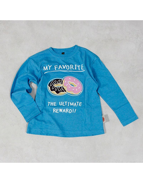 MARKEYS PRINT LONG SLEEVE TEE WITH STAIN RESISTANT FINISH 6COLOR