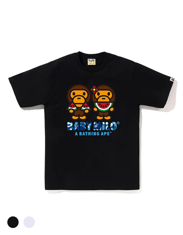 A BATHING APE ABC CAMO BABY MILO WATER MELON SUMMER TEE 2COLOR
