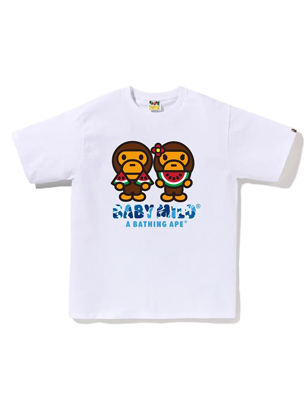 A BATHING APE ABC CAMO BABY MILO WATER MELON SUMMER TEE 2COLOR