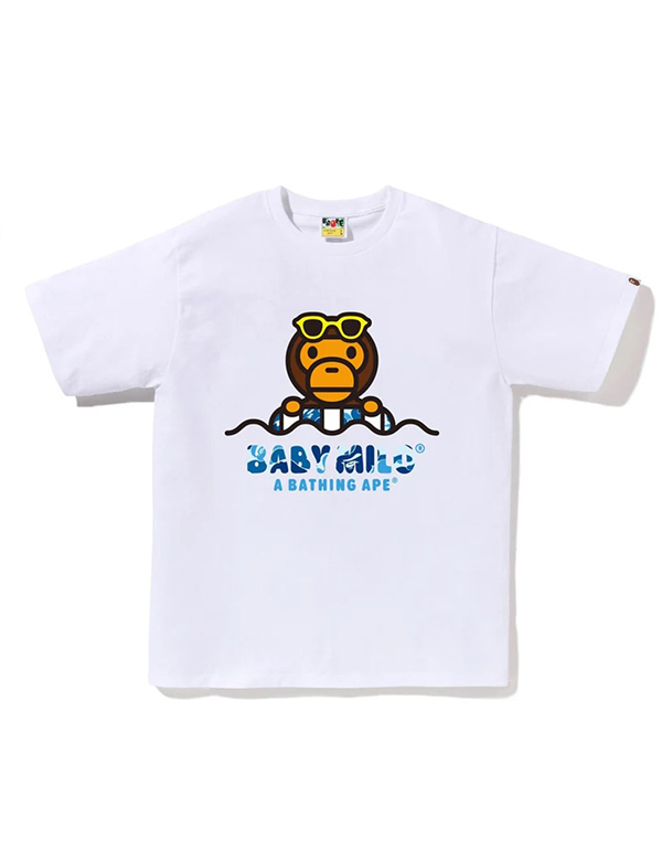A BATHING APE CAMO BABY MILO FLOAT SUMMER TEE 2COLOR