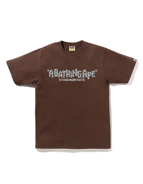 A BATHING APE WILD LEOPARD PATTERN PRIMITIVE LOGO TEE 3COLOR