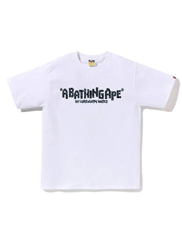 A BATHING APE WILD LEOPARD PATTERN PRIMITIVE LOGO TEE 3COLOR