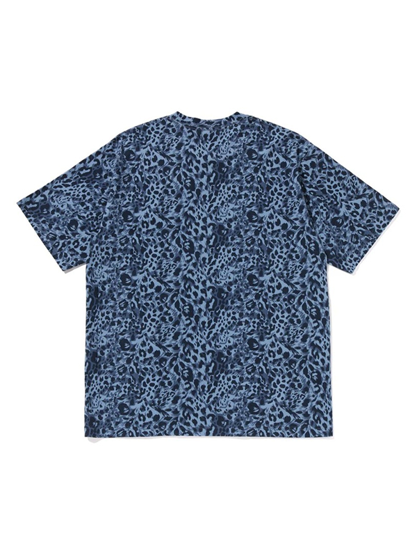 A BATHING APE WILD LEOPARD PATTERN COLLEGE RELAXED FIT TEE 3COLOR