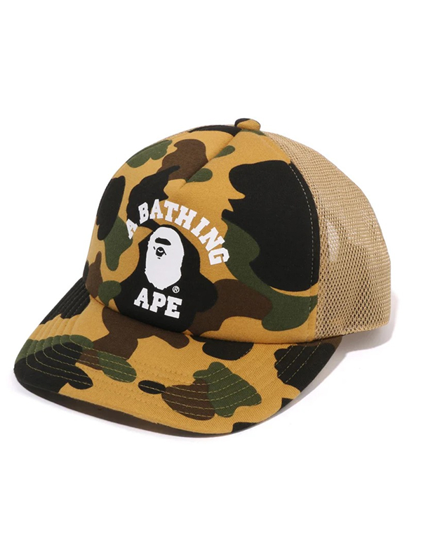 A BATHING APE 1ST CAMO COLLEGE MESH CAP 3COLOR