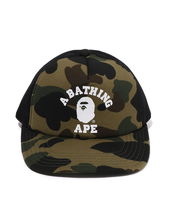 A BATHING APE 1ST CAMO COLLEGE MESH CAP 3COLOR