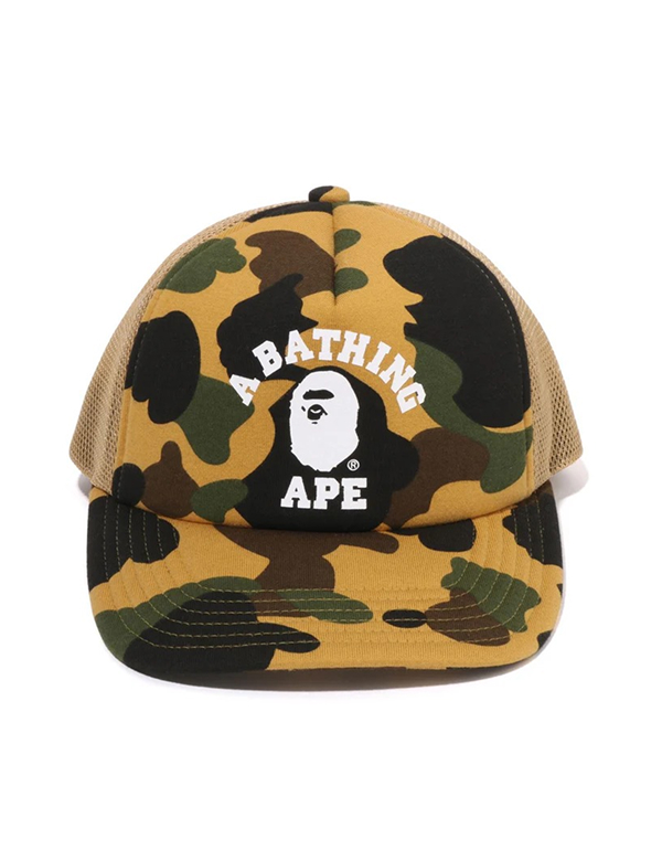A BATHING APE 1ST CAMO COLLEGE MESH CAP 3COLOR