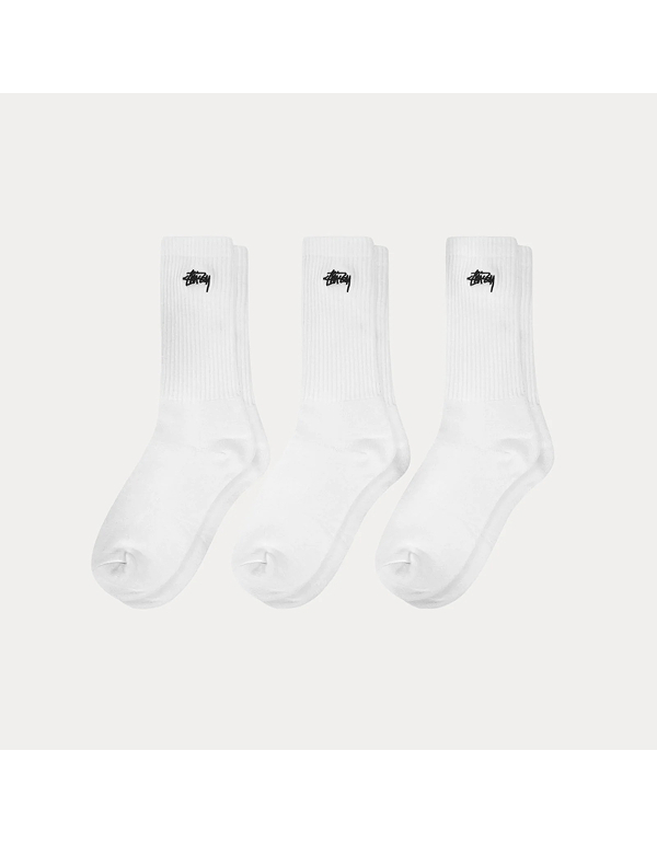 STUSSY CREW SOCKS 3PACK 3COLOR