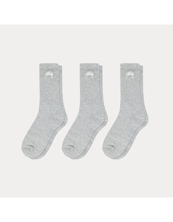 STUSSY CREW SOCKS 3PACK 3COLOR