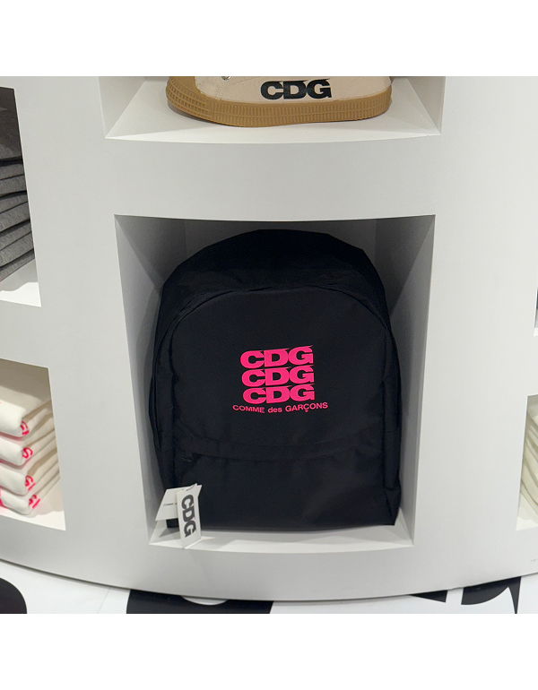 COMME DES GARCONS CDG PINK LOGO BACKPACK