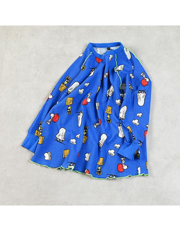 MARKEYS SNOOPY WAFFLE BIG LONG SLEEVE T SHIRT 2COLOR