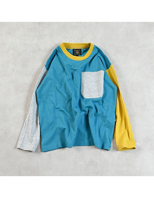 MARKEYS COLORBLOCK POCKET LONG SLEEVE TEE