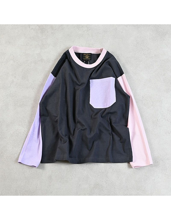 MARKEYS COLORBLOCK POCKET LONG SLEEVE TEE