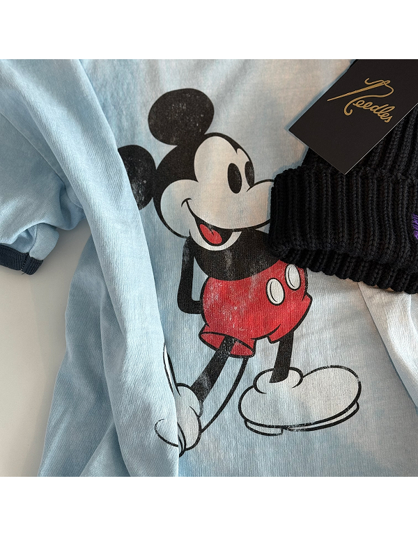 JOHNBULL MICKEY MOUSE PRINT RINGER SHORT T SHIRT