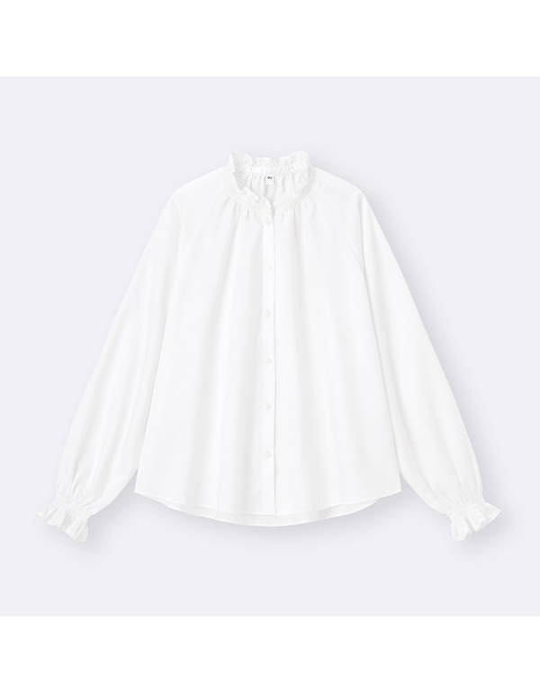 GU WOMEN FRILL NECK BLOUSE 2COLOR