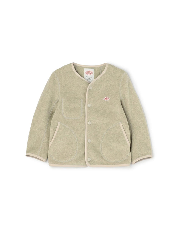DANTON KIDS FLEECE COLLARLESS JACKET 3COLOR