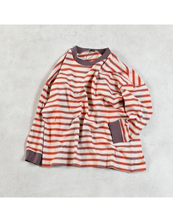 MARKEYS SAKISOME MULTI BORDER LONG TEE 3COLOR