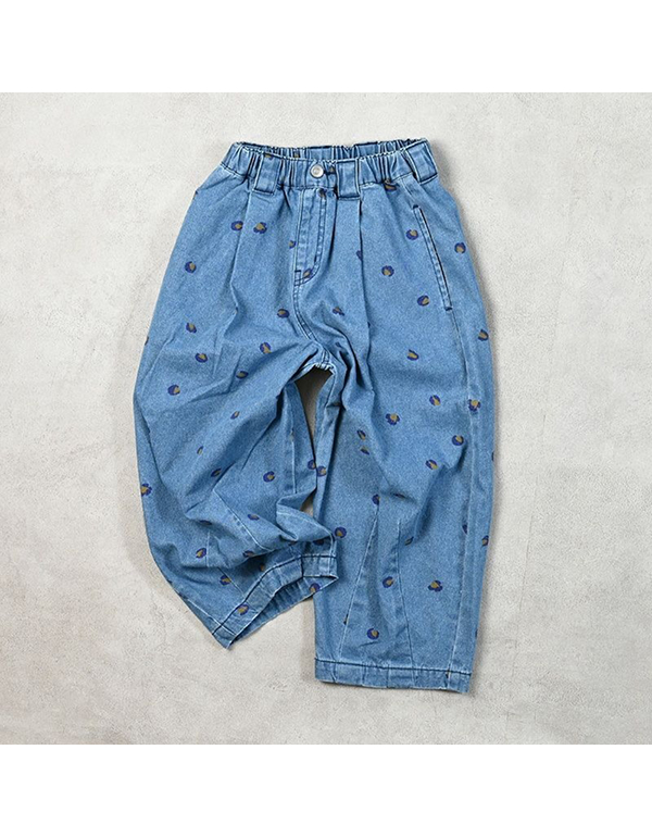 MARKEYS LEOPARD DENIM COCOON TUCK PANTS 2COLOR