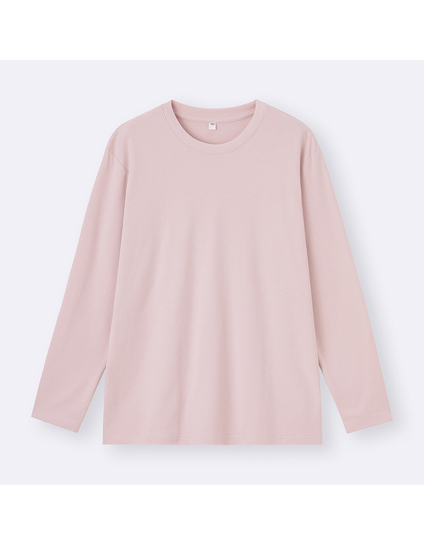 GU UNISEX SOFT COTTON CREW NECK T LONG SLEEVE 8COLOR