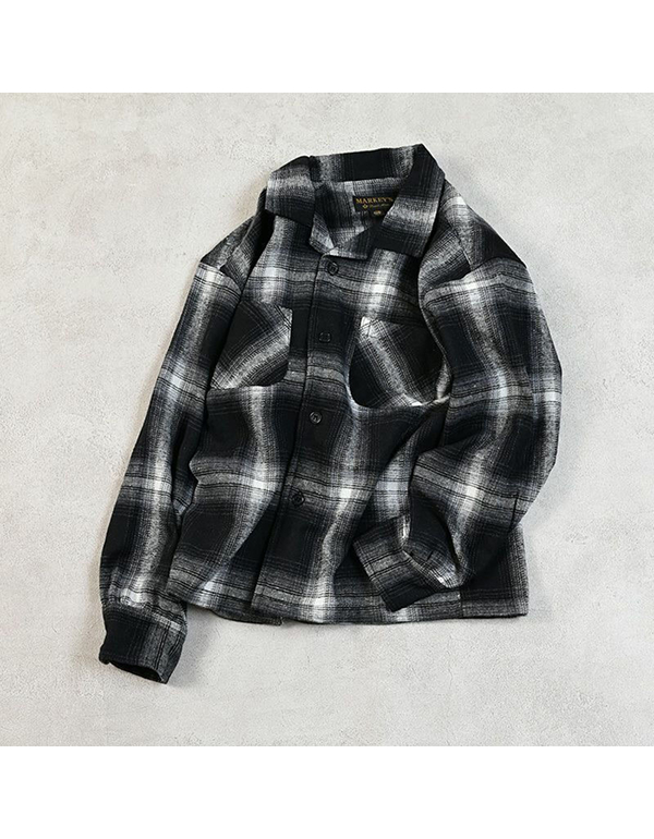 MARKEYS OPEN COLLAR CHECK SHIRT 3COLOR