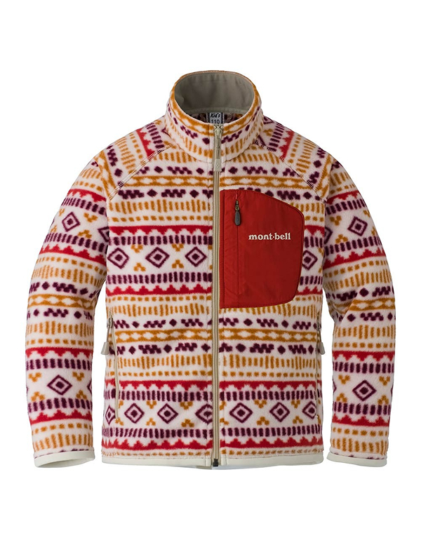 (90-130) MONTBELL KIDS CLIMAPLUS 100 PRINT JACKET 3COLOR