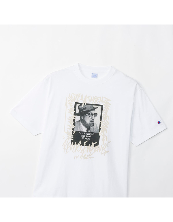 (아울렛) S 사이즈 CHAMPION X YOICHIRO UCHIDA 반팔티셔츠 C8 C312 옥스포드 그레이