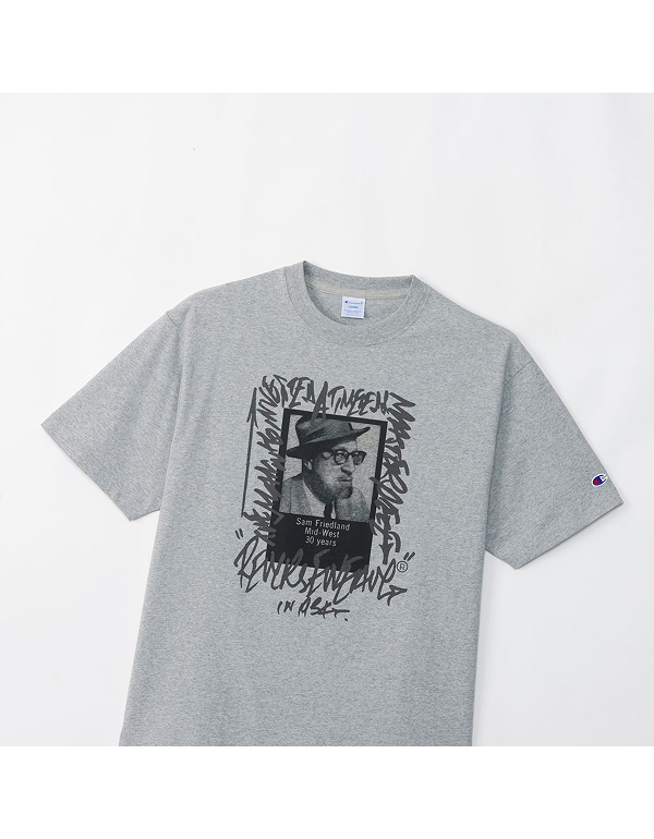 (아울렛) S 사이즈 CHAMPION X YOICHIRO UCHIDA 반팔티셔츠 C8 C312 옥스포드 그레이