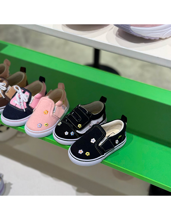 (아울렛) SIZE 140 VANS V98TDL 슬립 온 블랙 플라워